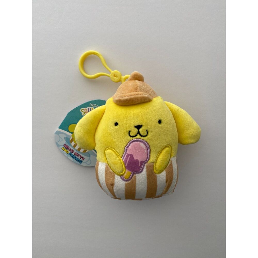 Pompompurin Squishmallows 5" Clip-on - Sanrio Food Truck Assistant NWT